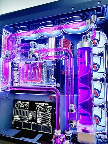 VIXIA High End Custom Watercooled Gaming PC - Intel Core i9 14900K 6.0GHz - GeForce RTX 4090 DDR6X 24GB - DDR5 64GB 6000MHz - PCIe4.0 M.2 NVME 2TB - Dual Cooling - VXD-120B2 Purple - Image 3