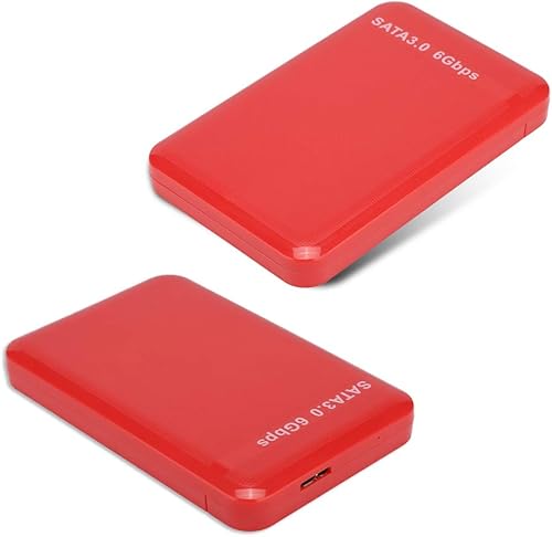 Miniatura 8 de Qiilu Recinto 1Tb Cubierta ABS 2.5Inch Usb3.0 Sata3.0 Alta Velocidad 6Gbps Carcasa de Disco Duro Móvil Soporta 6Tb Uasp Aceleración (Rojo) (No El