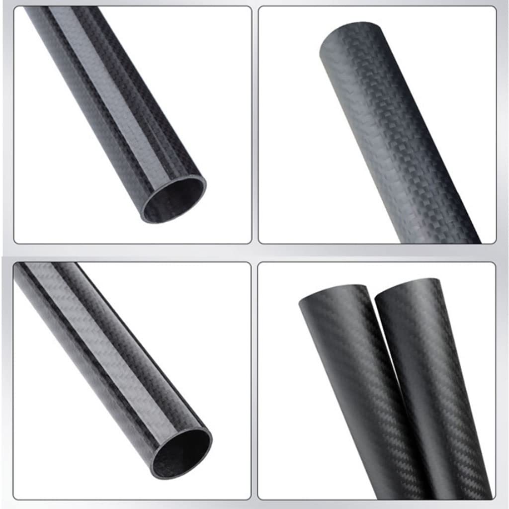 1 Uds. Tubo De Fibra De Carbono 3K, OD 17mm 18mm 19mm 20mm × 500MM Tubo Redondo De Fibra De Carbono Completo For Cometas Y Modelos De Aviones (Color : 19x17x500mm, Size : Twill Glossy)
