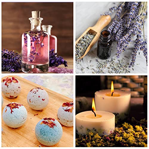 image for SACATR Dried Flowers, 50 Bags 100% Natural Dried Herbs Kit for Soap Ma