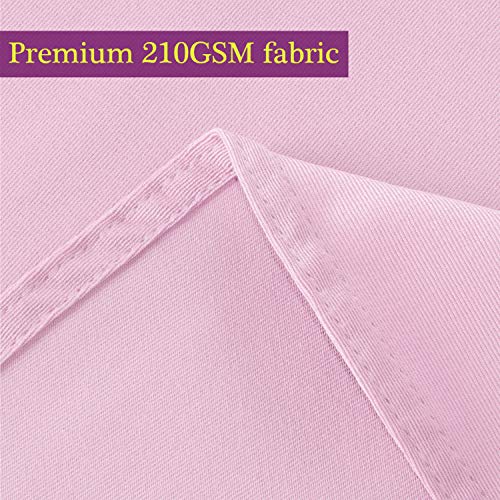 Image of Obstal 210GSM Round Table Cloth, Pink, 70 Inch Diameter | Water Resistance Microfiber Tablecloth, Decorative Fabric Circular Table Cover for Outdoor and Indoor Use
