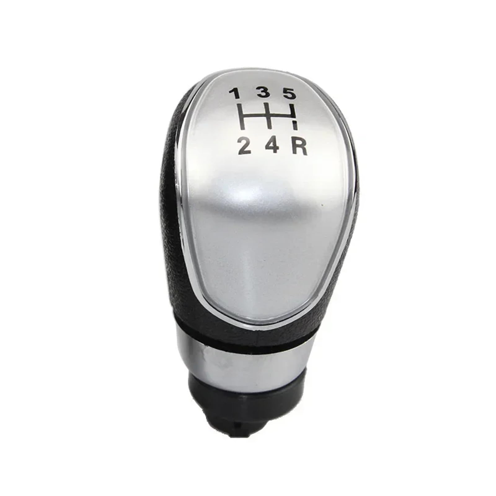 Zhannuobhd One Color For Mondeo For Mk4 For Fiesta For Mk7 2008 2009-2013 Automobiles 5/6 Speed Gear Shift Knob Stick Head Lever Handle Stick Shifter Lever Knob(5 Speed Silver)
