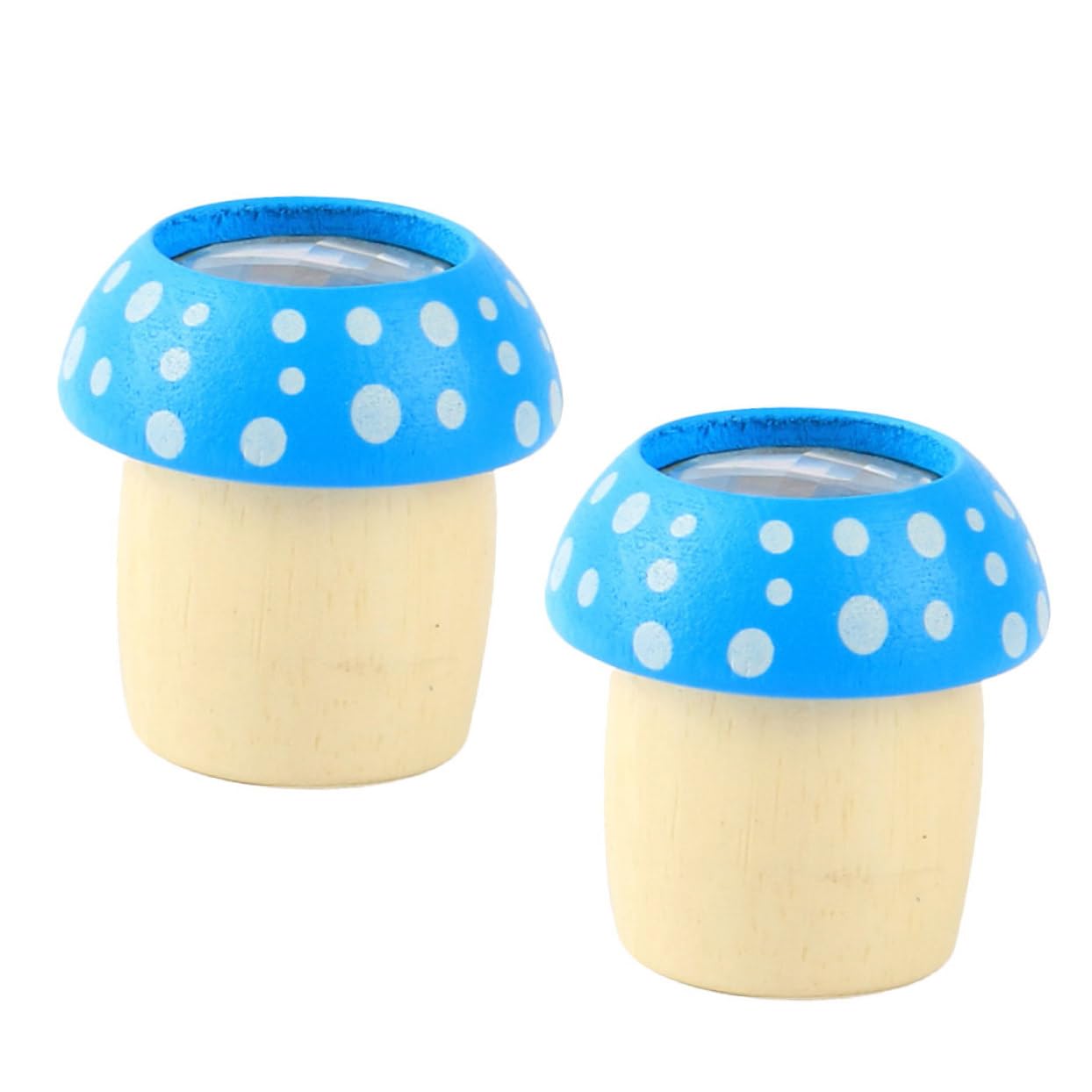HONMEET 2pcs Wooden Mushroom Boys and Girls Kaleidoscope Educational Toy for Birthday Present