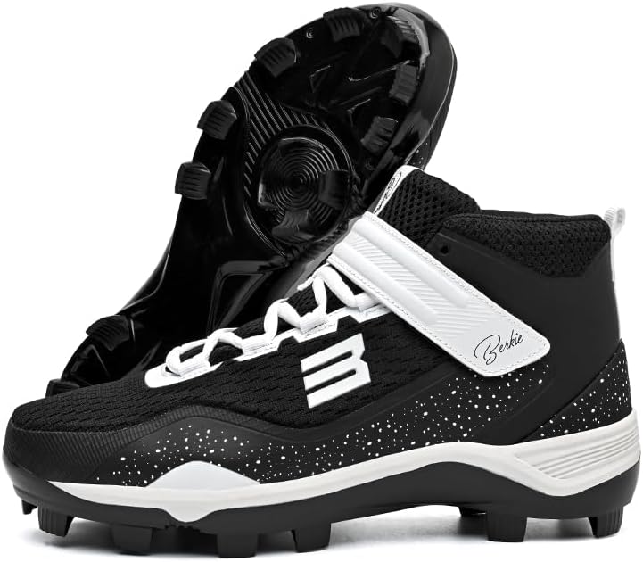 HIKLDK Men's Wear-Resistant Non-Slip Baseball Shoes Softball Shoes