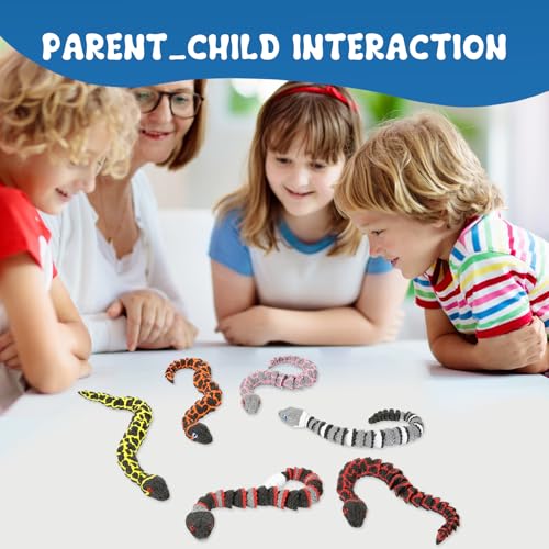 TXB3DOK 3D Printed Snake Toys 6 Pack, Articulated Multicolor Fidget Snakes for Kids, Flexible Desk Pet, Sensory Toy, Collectible Animal Figures, Birthday Gift, 3D Print Toys for Boys Girls - image 5