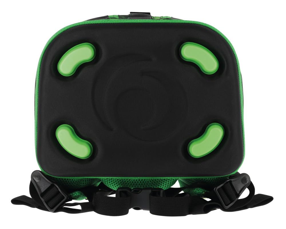 Herlitz Softlight Plus Mochila escolar, Niños, Multicolor, 38 x 28 x 23 cm | Negro y verde, de botellas de PET recicladas, 1ª clase primaria, 18 l, Panther