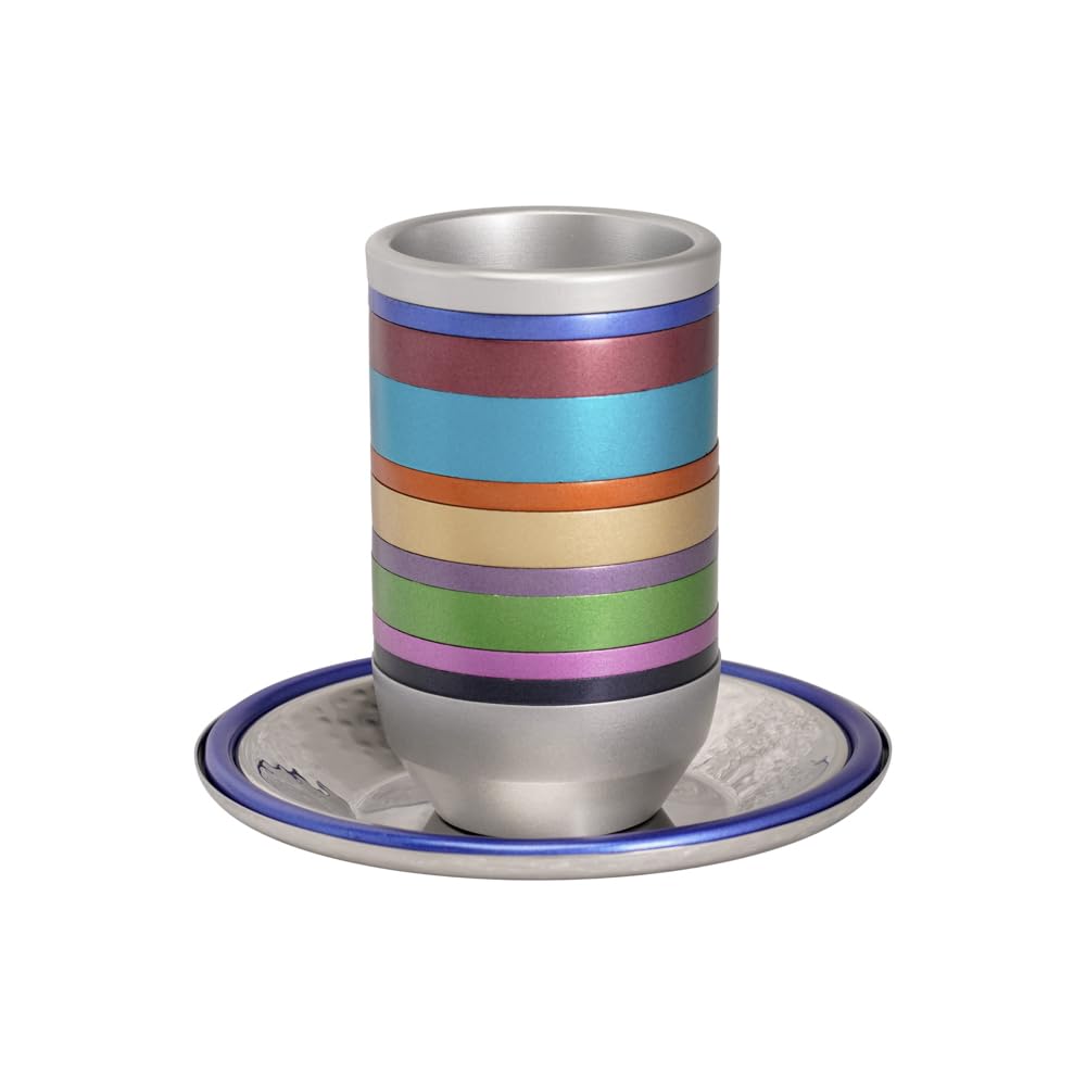 Gobelet de Kiddouch Yair Emanuel en aluminium : fini les taches de vin sur les nappes