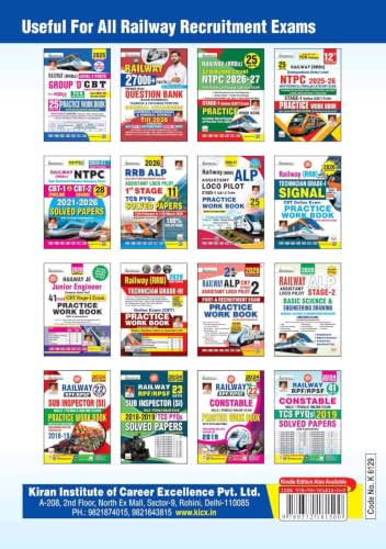 Image of Railway Technician Grade 3 and Grade 1 Signal Solved Papers from 6th March to 13th March 2026 Total 10 PYQs (English Medium) (6129)