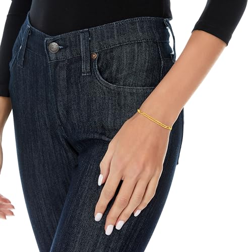 Floreo 14k Yellow Gold Hollow Paperclip Link Chain Bracelet - 7.5 Inch3