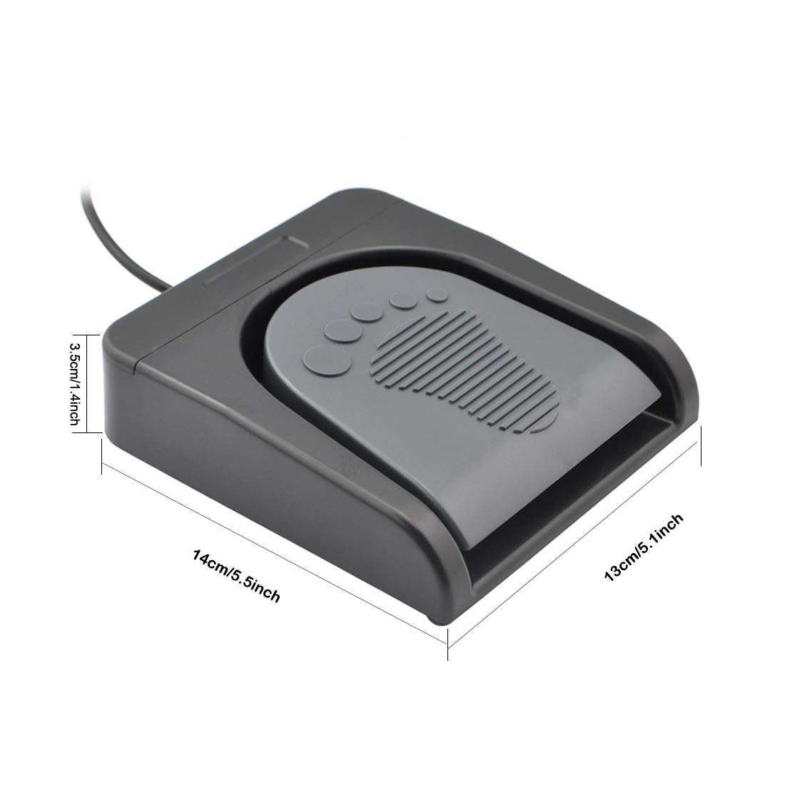 iKKEGOL Actualizado USB de un solo pie Pedal Switch Control One Key Footswitch Program Personalizado Teclado de ordenador Ratón Juego Acción HID (negro)