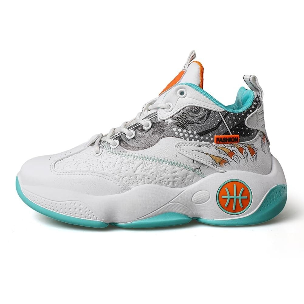 Zapatillas de Baloncesto for Hombre: Ligeras, Antideslizantes, Resistentes al Desgaste, con absorción de Impactos y Agarre, Botas de Entrenamiento Deportivo for jóvenes.