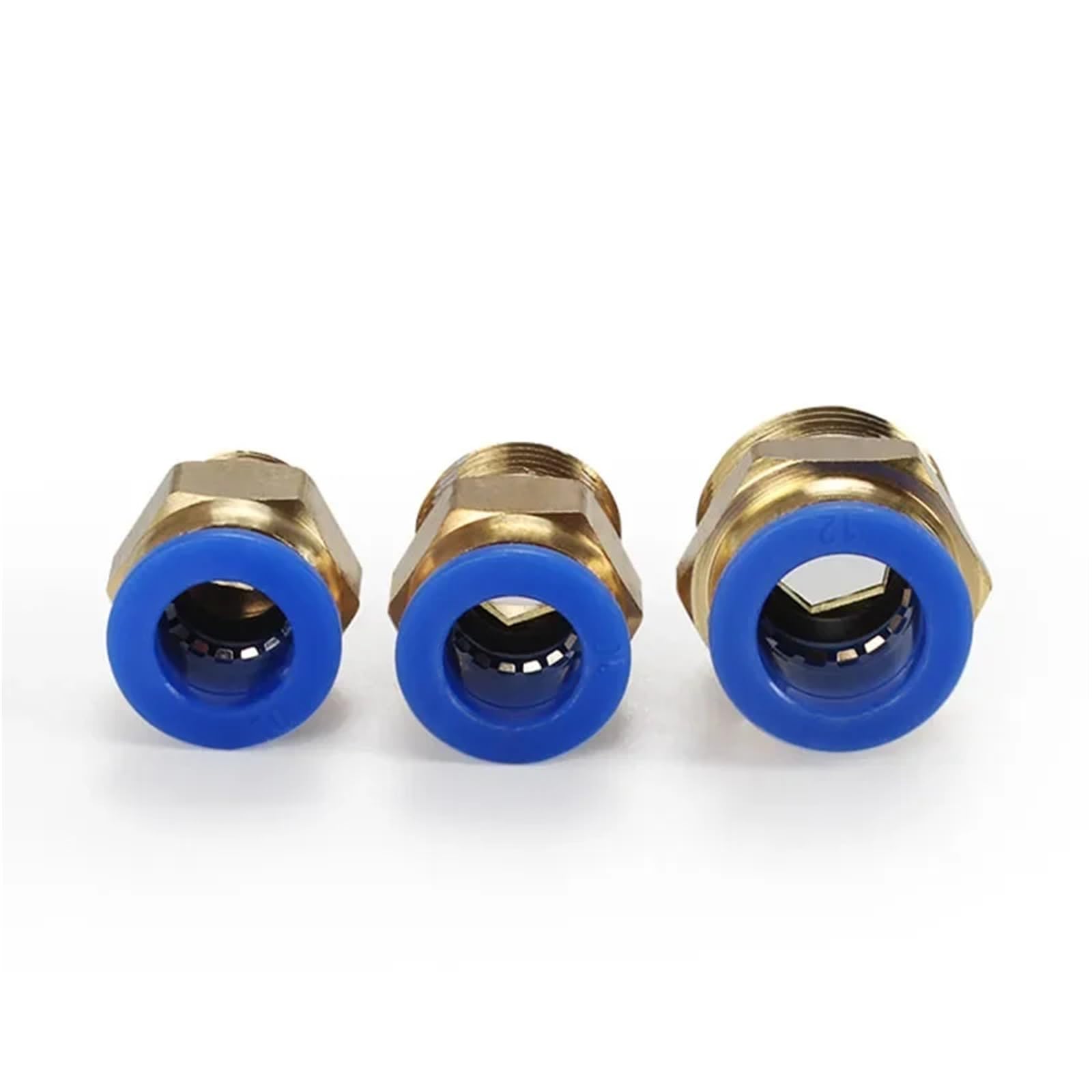 Conectores neumáticos PC Rosca Montaje 4mm 6mm 8mm 10mm Conector de Manguera PT 1/4 1/8 1/2 Piezas de liberación rápida 1 Uds(12-01)