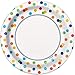 Price comparison product image Unique Party 58254 - 18cm Rainbow Polka Dot Party Plates, Pack of 8
