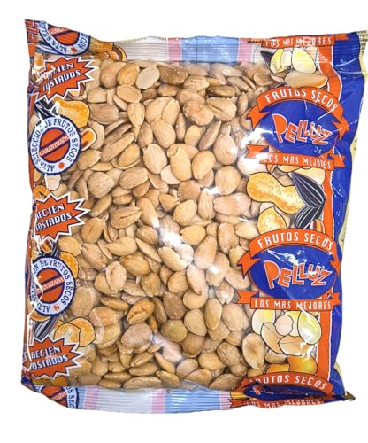 Almendra Frita Sin Sal 1 Kg - Origen España - Almendras No Aceitosas - Marca Pelluz: Deliciosas almendras fritas sin sal, idores natueal para snacking saludable y botanas.