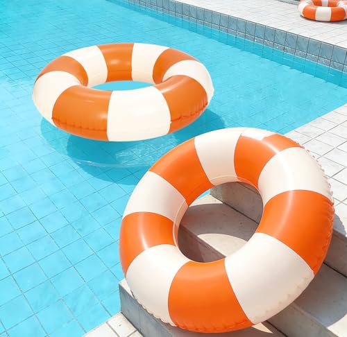 Image of 2 PCS Inflatable Pool Floats for Swimming Pool Party Lake Beach Adults - Floaties Pool Tubes Swim Rings Tubes Floaties for Beach Pool Party Decorations