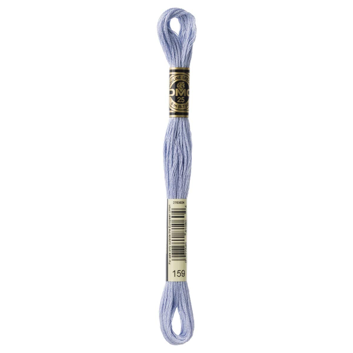 DMC Embroidery Floss Mouline Stranded Cotton Thread for Hand Embroidery and Sewing - Colour No: 159-5 x 8m Skeins — image 1