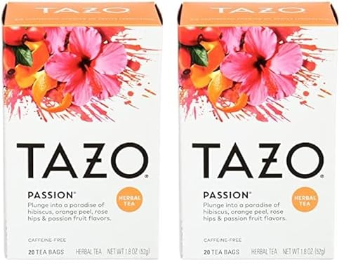 Tazo Passion Herbal Tea, 20 ct (Pack of 2)