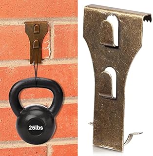 Brick Hooks,9 Pack Spring Steel Clips for Hanging Items on Brick Wall, Pictures/Lights/Wreath/Stocking Brick Wall Hanger, Fits Brick 2-1/4 inch to 2-3/8 inch in Height