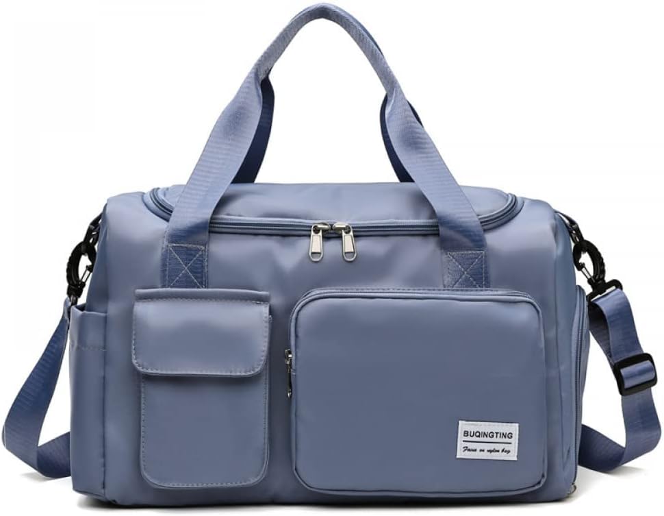 Bolsa Transversal Feminina Para Academia Treino Blogueira Viagens (AZUL PETROLEO)