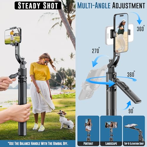 Image of WeCool AI-Powered Selfie Stick with 360 Rotational Aluminum Built,Auto Face Tracking Quadripod,Extendable Upto 64 inch,Compatible with GoPro,Camera and with iPhones