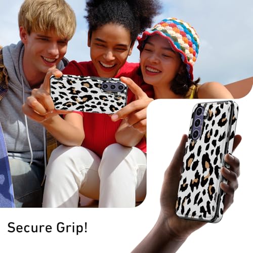 Goodon for Samsung Galaxy S24 Case Wallet - Flip Folio Leather Cover with Trendy Floral Design, 3 Card Slots & Kickstand Function, Protective Phone Case for Women and Girls - Leopard Cheetah - image 7
