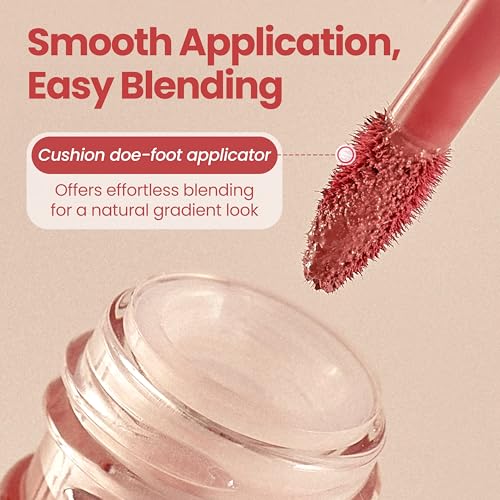 Peripera Ink the Velvet Lip Tint - High Pigment Color, Longwear, Weightless, Gluten-Free, Paraben-Free (017 ROSY NUDE)