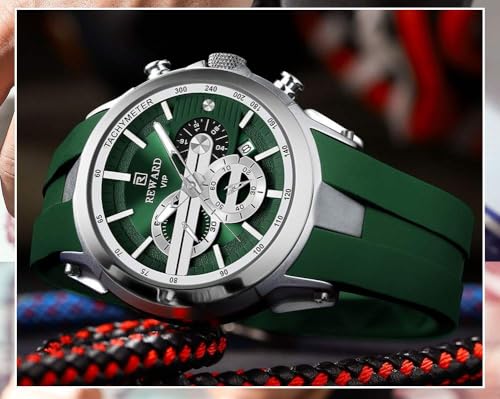 Image of REWARD Analog Green Color Dial Men Watch - RD83046M-H (Pack of 1)