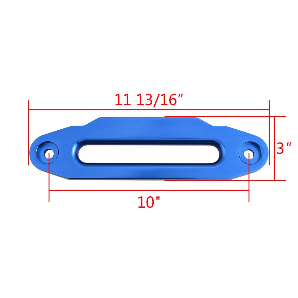 AMOPACORP Universal Aluminum Hawse Fairlead for 8000-15000 LBs ATV UTV Jeep Truck Winch Rope Cable (Blue)