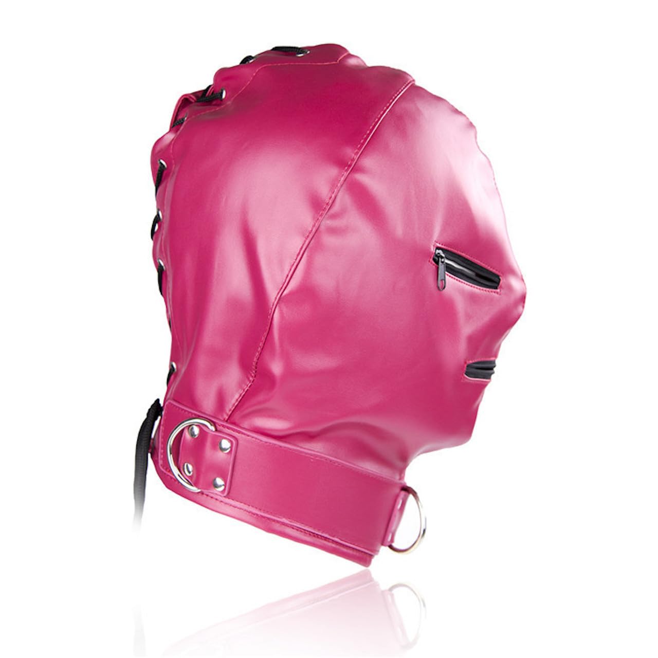 Fetish Mask Bondage Mask Bondage Sex Toys, Fetish Games for Adult Sex Products Slave for Couples Cosplay Mask Lovers (Rose rouge)