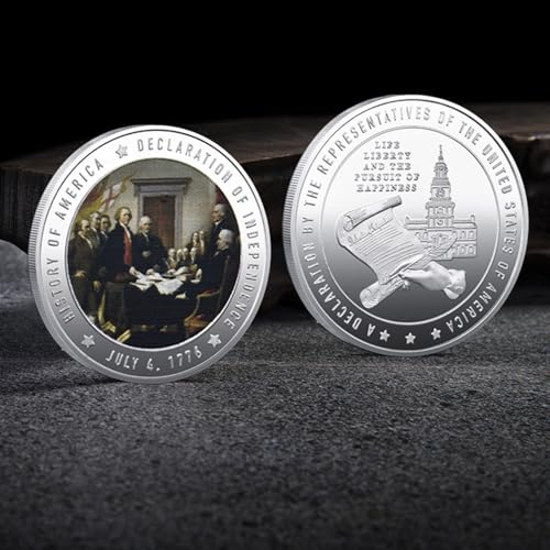 U.S. Military Challenge Coin 1776 Declaration of Independence Commemorative Coin Presidential Day Collectible Coin US Coins for Collectors US Military Challenge Coins Commemorative Coins Gift(1776) - Image 3