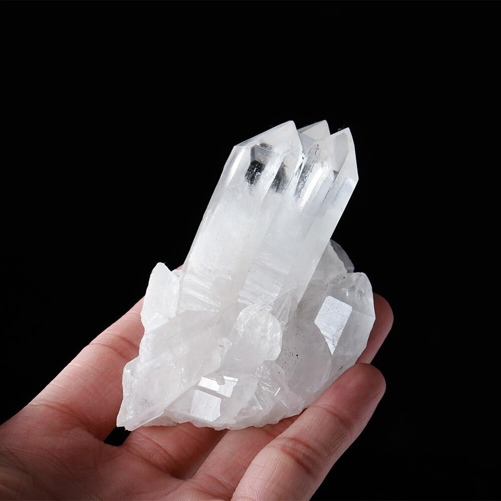 KJEBVHIRS Crystal Cluster Clear Quartz White Crystal Point Home Decoration Ornaments (Size : 150-200g)