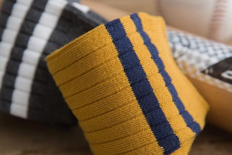 ACCFOD Womens Striped Crew Socks 5-10 Pairs Cute Retro Long Socks Vintage Fun Fashion Athletic Aesthetic High Socks for Women - Image 7