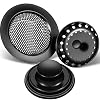 Mudder 3 Pcs Sink Plug Stopper Disposal Drain Strainer,Black