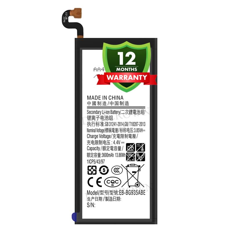 Image of Original EB-BG935ABE Battery Compatible for Samsung Galaxy S7 Edge - (3600mAh) - 1 Year Warranty DF7