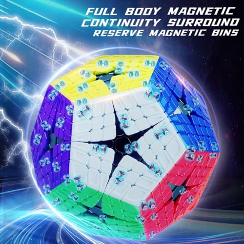 Image of YuXin HuangLong Elite Kilominx 6x6 Speed Cube | Professional 6-Layer Dodecahedron Shape Mod | Sculpted Exterior for Grip, High-Order Stickerless Logic Puzzle