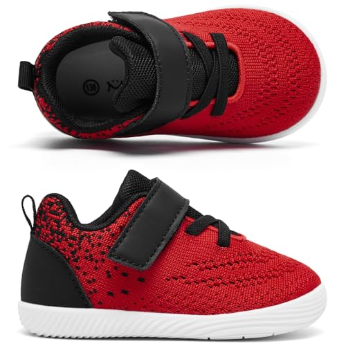 Image of MORENDL Toddler Sneakers Baby Boys & Girls Barefoot Shoes Lightweight Breathable Walking Running Tennis Athletic Sport Shoes