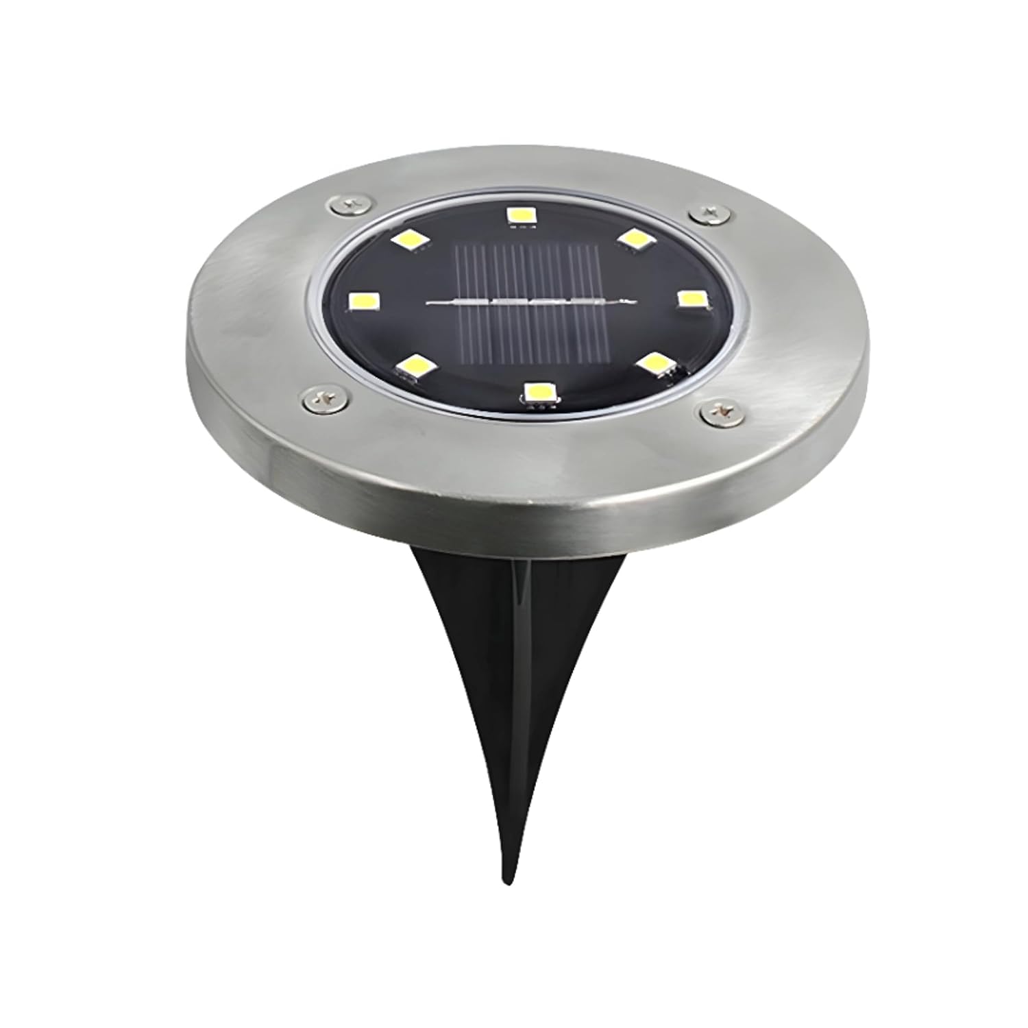 Globex Solar Ground Light Warm White Solar Pathway Light, Stainless