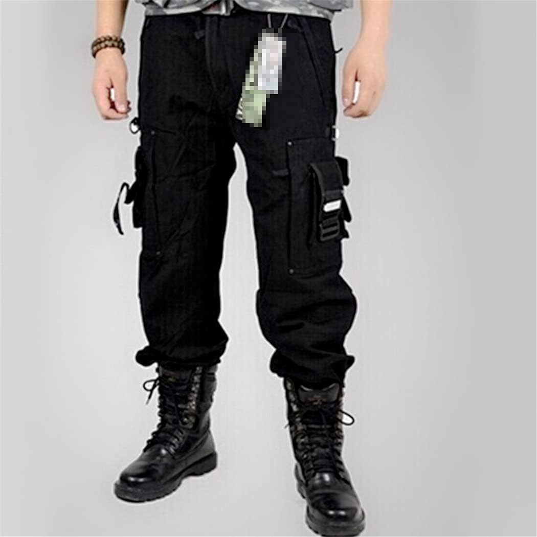 KEHAIOO Cargo Pants Overalls, Men's Army Tactical Pants, Military Work Many Pocket Combat Army Straight Trousers