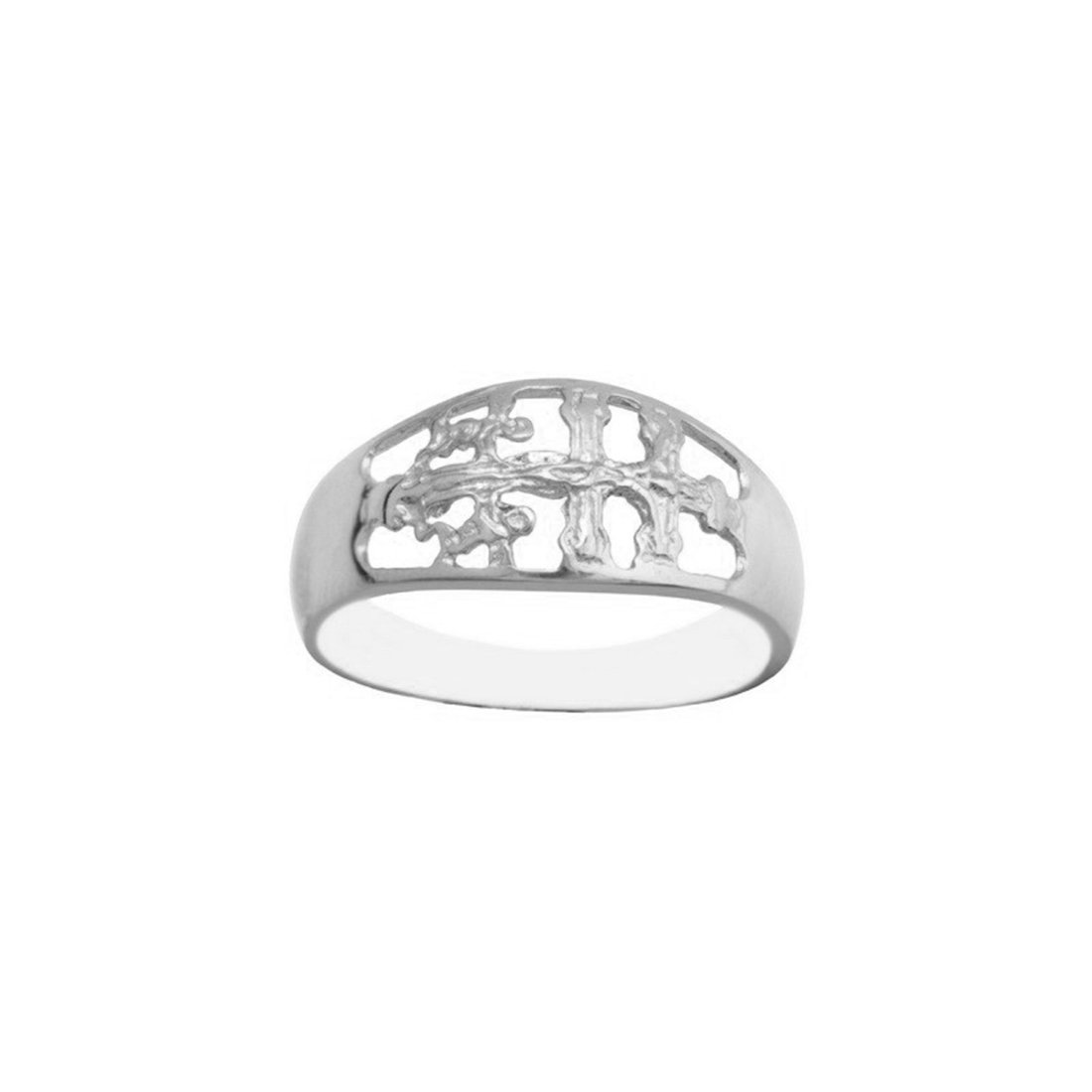 Sebaoth Sortija Cruz de Caravaca Angeles Plata Ley 925ml - Talla a elegir - Fabricada y enviada desde Caravaca