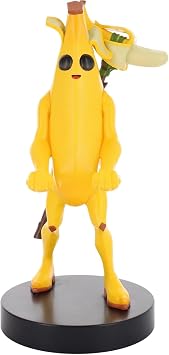 Exquisite Gaming Fortnite Peely Cable Guy Controller Holder Figure, 8.5 in Yellow Banana Phone Stand