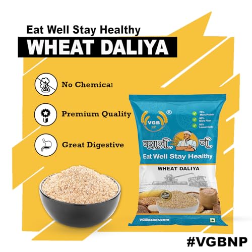 Image of Vasani G Sharbati Wheat Dalia | Natural Broken Wheat | Digestive & Immunity Friendly Grain - 1kg