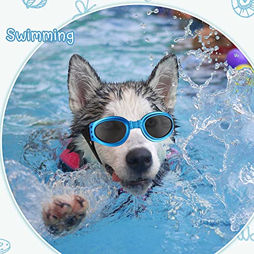 4 Pairs Dog Goggles Doggie Goggles Adjustable Pet Sunglasses UV Resistant Windproof Snowproof Doggy Glasses for Pet Cat… - Image 8