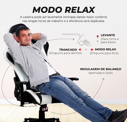 MAX RACER - Cadeira Gamer Skilled - Poltronas Gamer, Cadeira Ergonômica para Jogos - Até 150kg, Gira