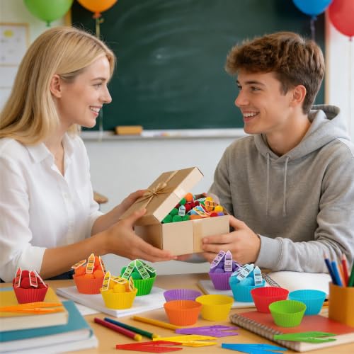 Image of EZdhuawuse Crayon Sensory Bin Fillers, 321Pcs Back to School Fine Motor Set | Counting Sorting Summer Gift for Teens Students Adults, Colorful Felt Crayons Pom Poms Cup Clip, School Education Activities