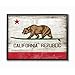 Stupell Industries California Republic Bear Wood Texture, Design by RetroRocket Wall Art, 24 x 30, Black Framed