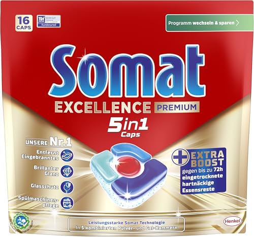 Somat Excellence Premium 5in1 Caps 32 Stück für Geschirrspüler