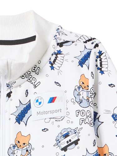 PUMA Unisex-Child BMW M Motorsport Sweatshirt & Pants Set, Puma White-AOP AH25, 6-9M - image 2