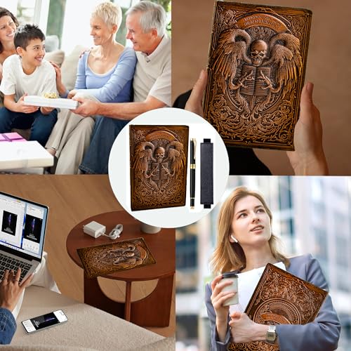 Carnet de notes crâne gaufré vintage en relief pour ne plus jamais perdre vos idées - 7