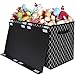 Toy Chest Box Storage Bins for Boys Girls, Kids Large Collapsible Sturdy Container Organizer with Fabric Flip-Top Lid & Handles for Clothes, Blanket, Nursery, Playroom, Bedroom 24.5x13x16 (Black)
