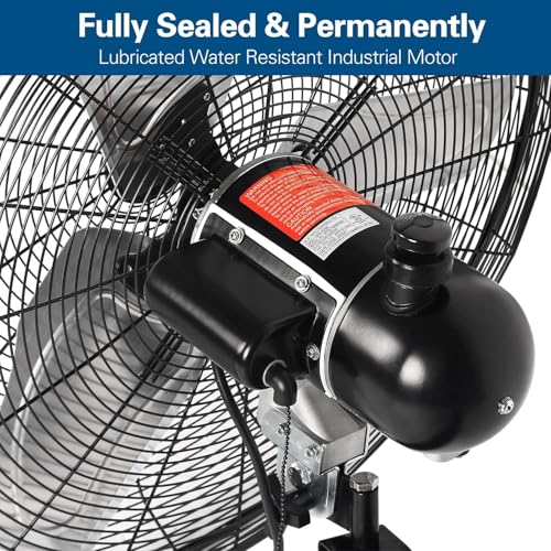 Image of BILT HARD 24 in. Outdoor Oscillating Wall Fan, 6300 CFM 3-Speed Heavy Duty Outdoor Wall Fans, High Velocity Waterproof Fans for Patio, Commercial, Industrial, Warehouse, UL Listed, 2 Pack